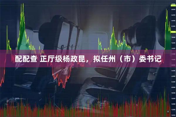 配配查 正厅级杨政昆，拟任州（市）委书记
